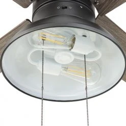 Discount 🥰 Patriot Lighting® Amanda 48" Matte Black Indoor LED Ceiling Fan ⌛ -Patriot Lighting Sales 3550090 20762 LightKit Closeup