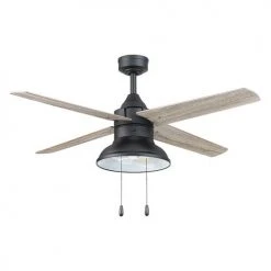 Discount 🥰 Patriot Lighting® Amanda 48" Matte Black Indoor LED Ceiling Fan ⌛ -Patriot Lighting Sales 3550090 20762 Persp2 SideA