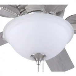 Promo ⌛ Patriot Lighting™ Austin 42" Brushed Nickel Indoor LED Ceiling Fan ✨ -Patriot Lighting Sales 3550108 20765 Downlight Closeup