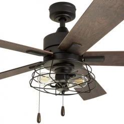Hot Sale ✨ Patriot Lighting™ Miller Station 52" Matte Black Industrial Indoor LED Ceiling Fan 🔔 -Patriot Lighting Sales 3550647 20681 Main2Zoomed