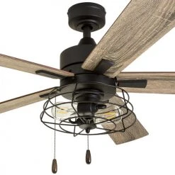 Hot Sale ✨ Patriot Lighting™ Miller Station 52" Matte Black Industrial Indoor LED Ceiling Fan 🔔 -Patriot Lighting Sales 3550647 20681 MainZoomed