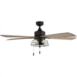 Hot Sale ✨ Patriot Lighting™ Miller Station 52" Matte Black Industrial Indoor LED Ceiling Fan 🔔 -Patriot Lighting Sales 3550647 20681 Side