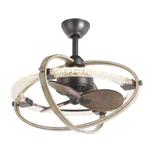 Budget ⌛ Patriot Lighting® Elegant Home Brooklyn 22" Natural Iron & Distressed Faux Wood Indoor LED Fandelier 😀 3 Budget ⌛ Patriot Lighting® Elegant Home Brooklyn 22" Natural Iron & Distressed Faux Wood Indoor LED Fandelier 😀