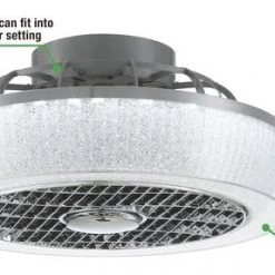 Outlet ✨ Patriot Lighting™ Swank 16" Gray Indoor Integrated LED Fandelier 🤩 -Patriot Lighting Sales 3550718 MegaBullets