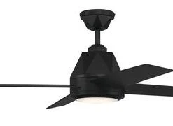 Outlet ✔️ Patriot Lighting™ Geo 52" Matte Black Indoor Integrated LED Ceiling Fan ⌛ -Patriot Lighting Sales 3550720 Alt2