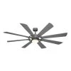 Best Sale 👏 Patriot Lighting™ Holland 68" Painted Galvanized Indoor/Outdoor Integrated LED Ceiling Fan 🔔