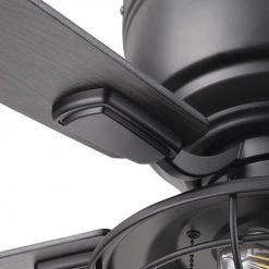 Flash Sale ⭐ Patriot Lighting™ Annetta 52" Matte Black LED Indoor/Outdoor Ceiling Fan 🔥 -Patriot Lighting Sales 3550748 20778 Bladeiron Closeup