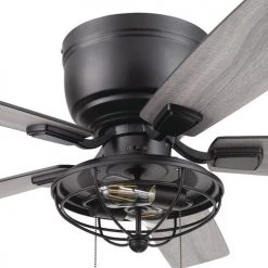 Flash Sale ⭐ Patriot Lighting™ Annetta 52" Matte Black LED Indoor/Outdoor Ceiling Fan 🔥 -Patriot Lighting Sales 3550748 20778 Closeup SideB