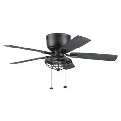 Flash Sale ⭐ Patriot Lighting™ Annetta 52" Matte Black LED Indoor/Outdoor Ceiling Fan 🔥 -Patriot Lighting Sales 3550748 20778 Persp2 SideA