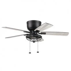 Flash Sale ⭐ Patriot Lighting™ Annetta 52" Matte Black LED Indoor/Outdoor Ceiling Fan 🔥 -Patriot Lighting Sales 3550748 20778 Persp2 SideB