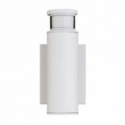 Cheapest 🥰 Patriot Lighting® Dualux Cylinder Textured White Motion Sensor Integrated LED Outdoor Security Wall Light ❤️ -Patriot Lighting Sales 356 9943 FG