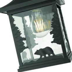 Best Pirce ✨ Patriot Lighting® Bear Black Outdoor Wall Light 🛒 -Patriot Lighting Sales 3561103 P ALT1