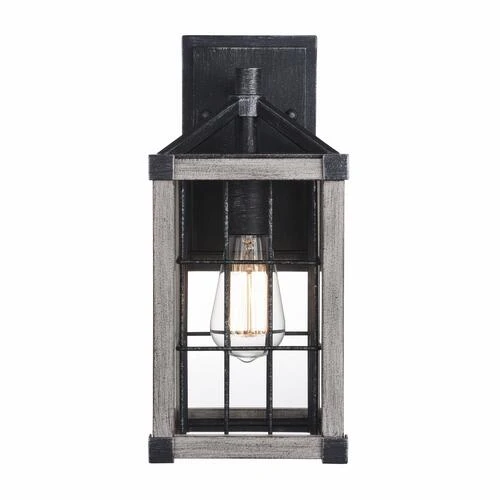 Best Sale ❤️ Patriot Lighting® Elegant Home Levon Weathered Gray Faux Wood & Black Outdoor Wall Light 🔔 4 Best Sale ❤️ Patriot Lighting® Elegant Home Levon Weathered Gray Faux Wood & Black Outdoor Wall Light 🔔 - Image 2