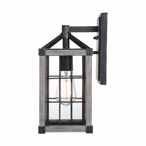 Best Sale ❤️ Patriot Lighting® Elegant Home Levon Weathered Gray Faux Wood & Black Outdoor Wall Light 🔔 5 Best Sale ❤️ Patriot Lighting® Elegant Home Levon Weathered Gray Faux Wood & Black Outdoor Wall Light 🔔 - Image 3