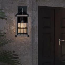 Best Sale ❤️ Patriot Lighting® Elegant Home Levon Weathered Gray Faux Wood & Black Outdoor Wall Light 🔔 9 Best Sale ❤️ Patriot Lighting® Elegant Home Levon Weathered Gray Faux Wood & Black Outdoor Wall Light 🔔 -Patriot Lighting Sales 3561118 Alt3