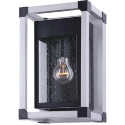 Best Sale ✔️ Patriot Lighting® Hendron Matte Black And Gray Outdoor Wall Light ⭐