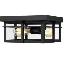 Coupon 🎉 Patriot Lighting® Ward Matte Black Flush Mount Outdoor Ceiling Light 🥰 -Patriot Lighting Sales 3561189 P aLT4