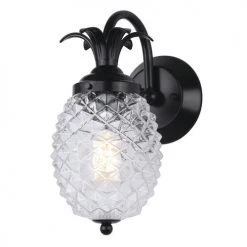Best deal 🔔 Patriot Lighting® Pineapple Matte Black Outdoor Wall Light ✨