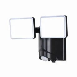 Cheap 🔔 Patriot Lighting® Black LED Dual Head Plug-in Motion Sensor Outdoor Security Flood Light ⌛ -Patriot Lighting Sales 3562471 Alt3new