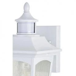 New 👍 Patriot Lighting® Dualux Eloise II White Motion Sensor Outdoor Security Wall Light ✔️ -Patriot Lighting Sales 3563840 Alt2