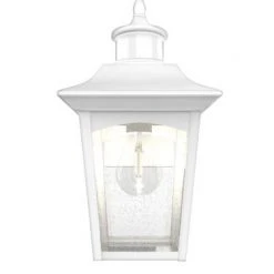 New 👍 Patriot Lighting® Dualux Eloise II White Motion Sensor Outdoor Security Wall Light ✔️ -Patriot Lighting Sales 3563840 Eloise ll Outdoor Light Front