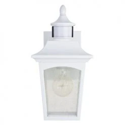 New 👍 Patriot Lighting® Dualux Eloise II White Motion Sensor Outdoor Security Wall Light ✔️