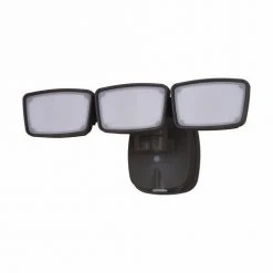 Promo ⌛ Patriot Lighting® Dualux Bronze LED Triple Head Outdoor Security Flood Light 😍 -Patriot Lighting Sales 3569426 Alt2