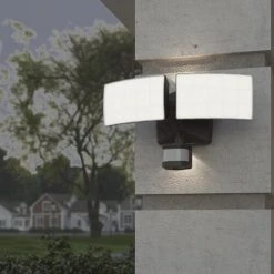 Cheap ⭐ Patriot Lighting® Dualux Bronze LED Dual Head Motion Sensor Outdoor Security Flood Light ⌛ -Patriot Lighting Sales 3569430 Alt8