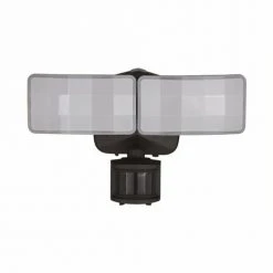 Cheap ⭐ Patriot Lighting® Dualux Bronze LED Dual Head Motion Sensor Outdoor Security Flood Light ⌛