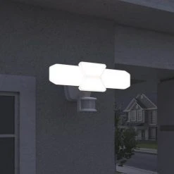 Best Pirce 😍 Patriot Lighting® Dualux White LED 4-Head Motion Sensor Outdoor Security Flood Light ⌛ -Patriot Lighting Sales 3569446 Alt7