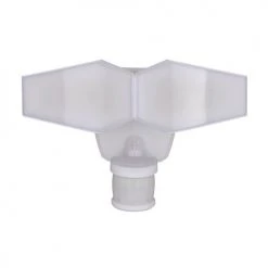 Brand new 🔔 Patriot Lighting® Dualux White LED Dual Head Motion Sensor Link Outdoor Security Flood Light 💯