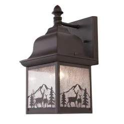 Best Sale 😍 Patriot Lighting® Whitetail Tannery Bronze Outdoor Wall Light 🎉