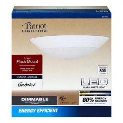 Cheap 🎉 Patriot Lighting® Gabriel White Integrated LED Flush Mount Ceiling Light ⭐ -Patriot Lighting Sales 73999 PAT pack NEW