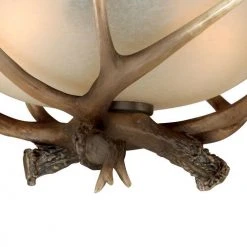 Brand new 🔥 Patriot Lighting® Yoho Black Walnut Antler Semi-Flush Mount Ceiling Light ✨ -Patriot Lighting Sales C0014 3