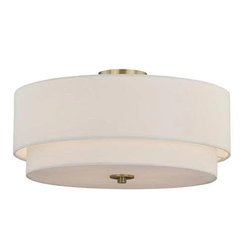 Discount ⌛ Patriot Lighting® Burnaby Matte Brass 4 Light Semi-Flush Mount Ceiling Light 👏 3 Discount ⌛ Patriot Lighting® Burnaby Matte Brass 4 Light Semi-Flush Mount Ceiling Light 👏