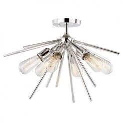Top 10 😉 Patriot Lighting® Estelle Polished Nickel 6 Light Semi-Flush Mount Ceiling Light ❤️