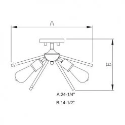 Top 10 😉 Patriot Lighting® Estelle Polished Nickel 6 Light Semi-Flush Mount Ceiling Light ❤️ -Patriot Lighting Sales C0161 DWG
