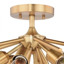 New ✔️ Patriot Lighting® Estelle Nautral Brass 6 Light Semi-Flush Mount Ceiling Light ✔️ 8 New ✔️ Patriot Lighting® Estelle Nautral Brass 6 Light Semi-Flush Mount Ceiling Light ✔️ -Patriot Lighting Sales C0162 1