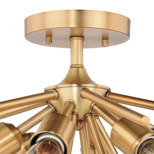 New ✔️ Patriot Lighting® Estelle Nautral Brass 6 Light Semi-Flush Mount Ceiling Light ✔️ 4 New ✔️ Patriot Lighting® Estelle Nautral Brass 6 Light Semi-Flush Mount Ceiling Light ✔️ - Image 2
