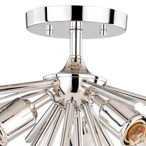 Brand new ⭐ Patriot Lighting® Estelle Polished Nickel 3 Light Semi-Flush Mount Ceiling Light ✔️ 4 Brand new ⭐ Patriot Lighting® Estelle Polished Nickel 3 Light Semi-Flush Mount Ceiling Light ✔️ - Image 2