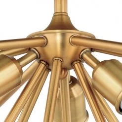 Buy 🧨 Patriot Lighting® Estelle Nautral Brass 3 Light Semi-Flush Mount Ceiling Light 🎁 -Patriot Lighting Sales C0164 2