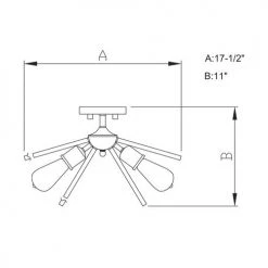 Buy 🧨 Patriot Lighting® Estelle Nautral Brass 3 Light Semi-Flush Mount Ceiling Light 🎁 -Patriot Lighting Sales C0164 DWG