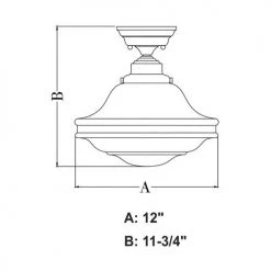 Buy 🎁 Patriot Lighting® Huntley Satin Nickel Semi-Flush Mount Ceiling Light 😀 -Patriot Lighting Sales C0176 DWG