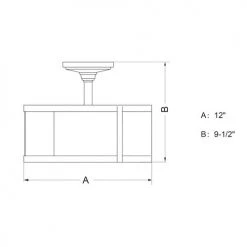 Best Pirce 😀 Patriot Lighting® Akron Oil Rubbed Bronze Semi-Flush Mount Ceiling Light 🥰 -Patriot Lighting Sales C0186 DWG