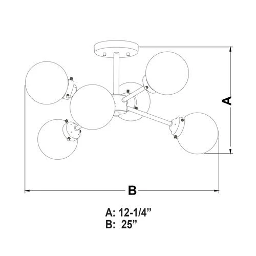 Deals ❤️ Patriot Lighting® Orbit Oil Rubbed Bronze Semi-Flush Mount Ceiling Light 🧨 6 Deals ❤️ Patriot Lighting® Orbit Oil Rubbed Bronze Semi-Flush Mount Ceiling Light 🧨 - Image 4