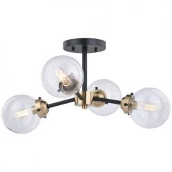 Discount 🤩 Patriot Lighting® Orbit Oil Rubbed Bronze 4 Light Semi-Flush Mount Ceiling Light 💯