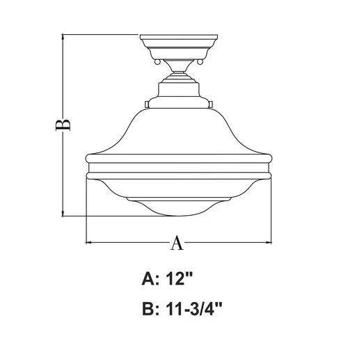 Best Sale ⭐ Patriot Lighting® Huntley Satin Nickel Semi-Flush Mount Ceiling Light ⭐ 8 Best Sale ⭐ Patriot Lighting® Huntley Satin Nickel Semi-Flush Mount Ceiling Light ⭐ - Image 6