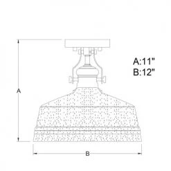 Hot Sale ✨ Patriot Lighting® Beloit Satin Nickel Semi-Flush Mount Ceiling Light 😉 -Patriot Lighting Sales C0204 DWG