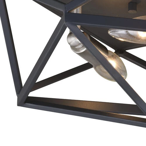 Outlet 🌟 Patriot Lighting® Hailey Satin Nickel Flush Mount Ceiling Light 🔥 4 Outlet 🌟 Patriot Lighting® Hailey Satin Nickel Flush Mount Ceiling Light 🔥 - Image 2