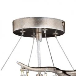 Coupon ✔️ Patriot Lighting® Rainier Satin Nickel 4 Light Semi-Flush Mount Ceiling Light 🧨 -Patriot Lighting Sales C0222 2